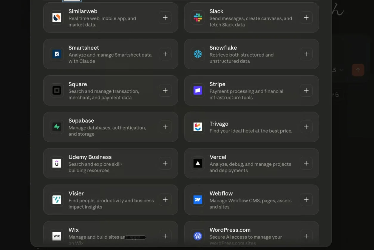 ビジネスツールやサービスのアイコンと説明